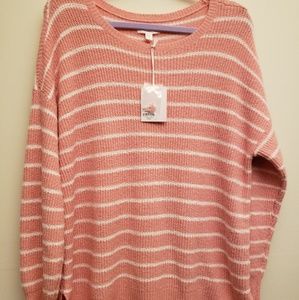 NWT Lauren Conrad Pink Stripe Sweater XXL